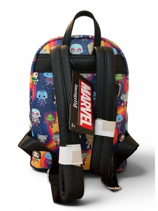 Loungefly Marvel Guardians of the Galaxy Chibi Print Mini Backpack Bag NWT